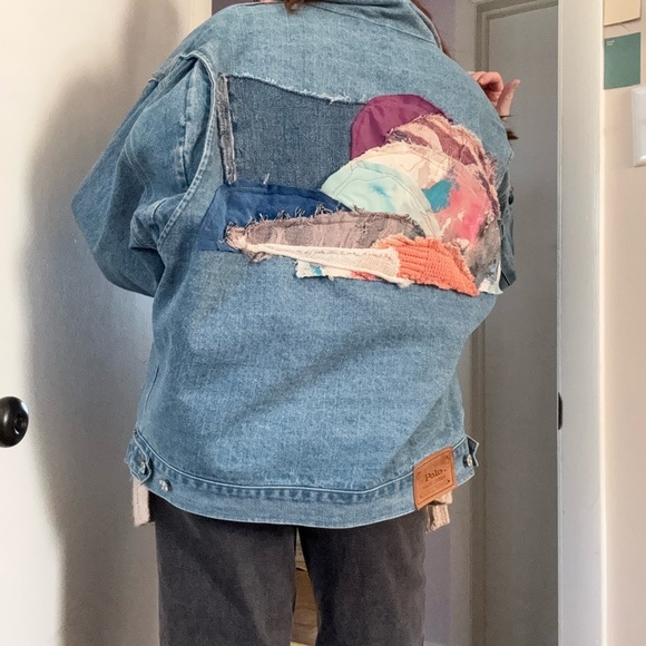 Vintage Ralph Lauren Denim jacket/Cord collar - Picture 3 of 7